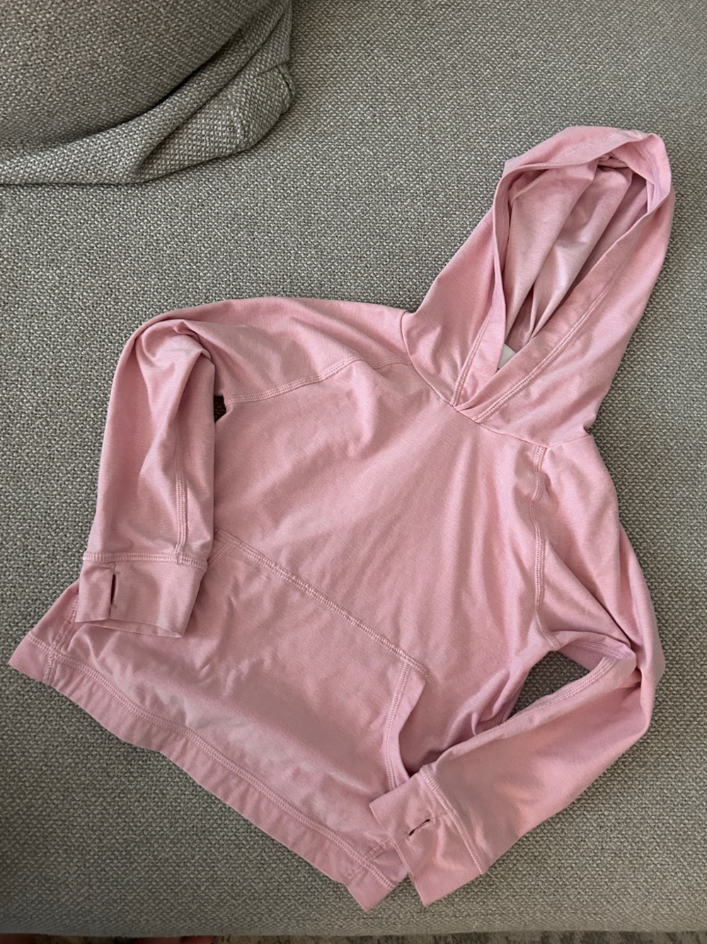 Pink Hooded Pullover Sweatshirt